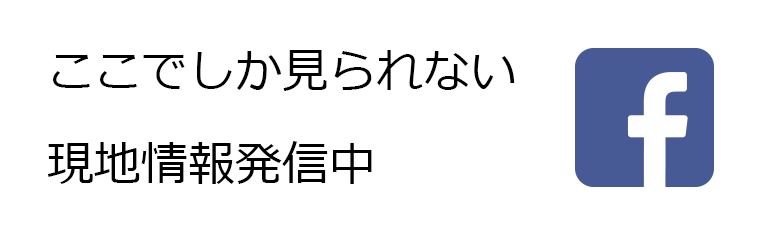 ここでしか見られない 現地情報発信中