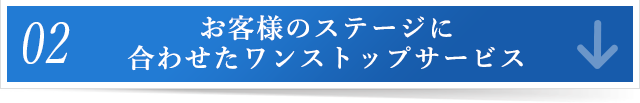 お客様のステージに合わせたワンストップサービス